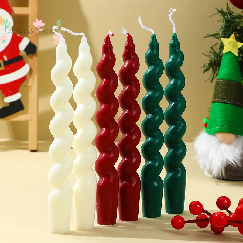 Christmas threaded soy wax long stem scented candle wedding gift atmosphere decoration ornament