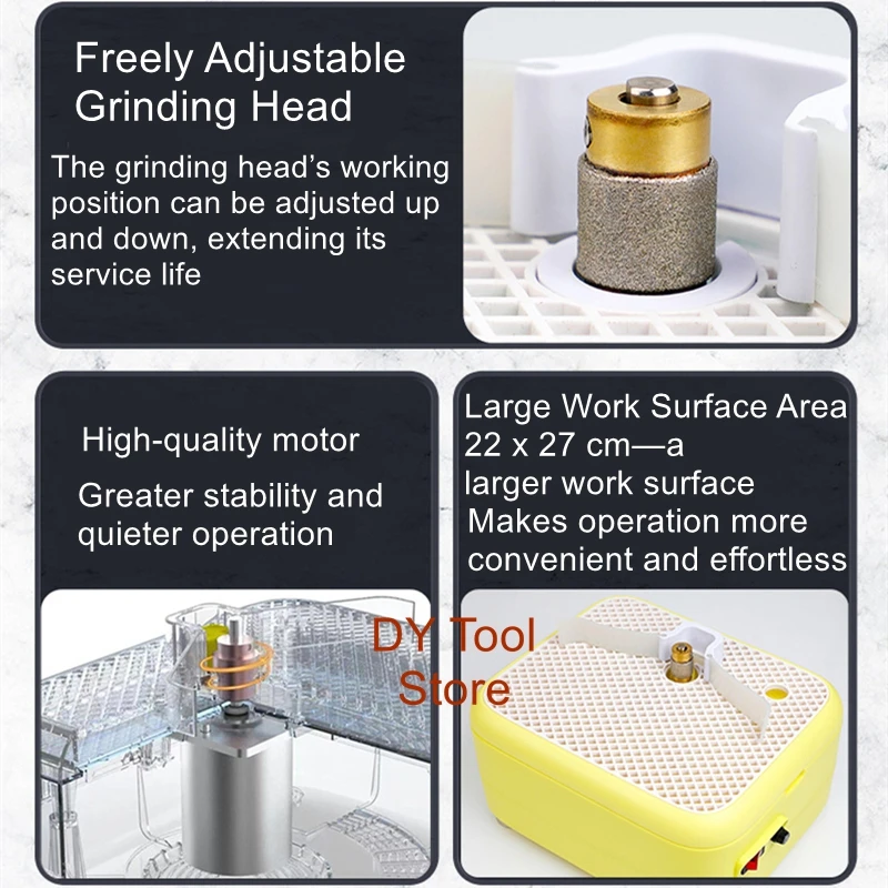 220V Small Multi-functional Glass Ceramic Grinding Table DIY Hobby Edge Grinding Machine