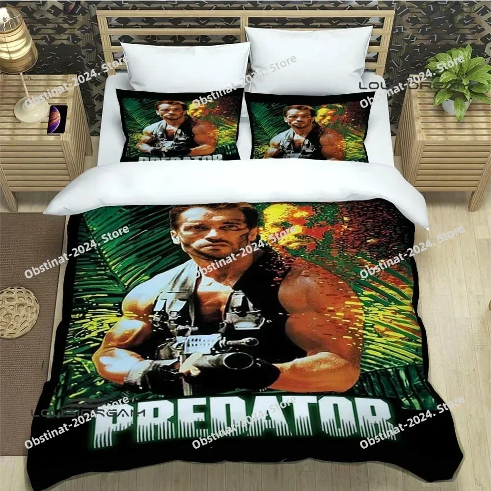 Schwarzenegger Terminator 3D Printing Comforter Bedding Set,Duvet Cover Quilt Cover Pillowcase,King Queen Size Bedding Set Kid