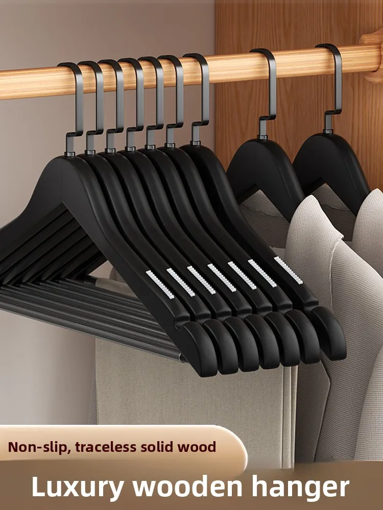 

Bla Wood Clothes Hanger Home Use Slipl High End Wooden Coat Hanger for Hotel And Clothing Store irt Storage Orga...