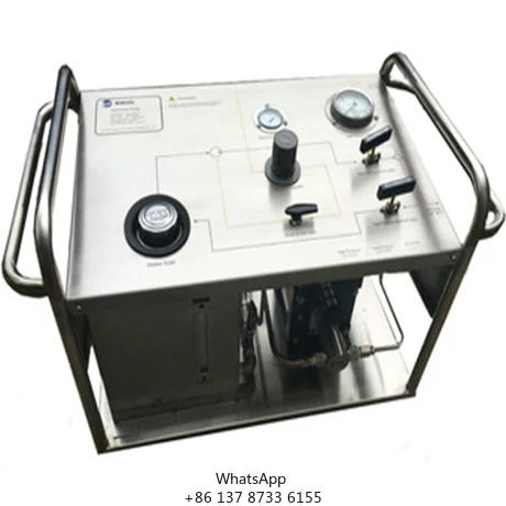 Air Driven High Pressure Pneumatic Hydrostatic Water Test Pump Hydraulic Unit For Liquid