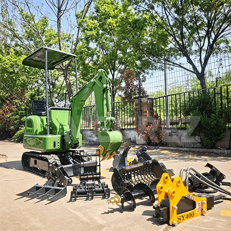 1 Ton Mini Crawler Excavator Compact Digger Kubota Diesel Engine Hydraulic CE EPA Euro V Farm Construction Garden Landscaping