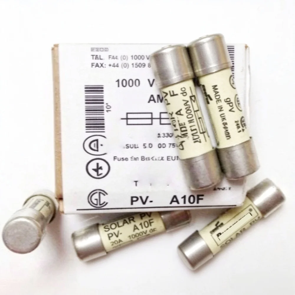 PV-8A10F 1PC Solar PV Fuse, 8A 1000VDC, Fast-Acting Photovoltaic String Protection OEM