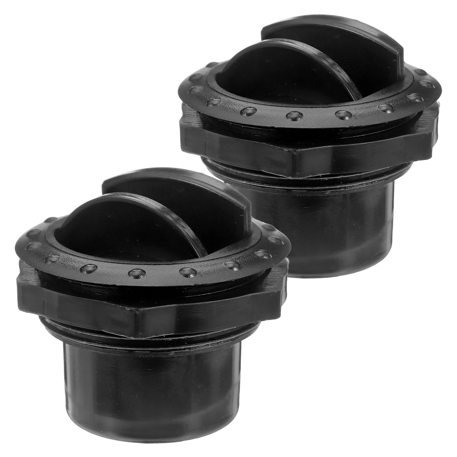 

2Pcs Round Air Conditioner Vent for Trailer Bus Deep Gray Swivel Design Easy Installation Airflow Control Ventilation