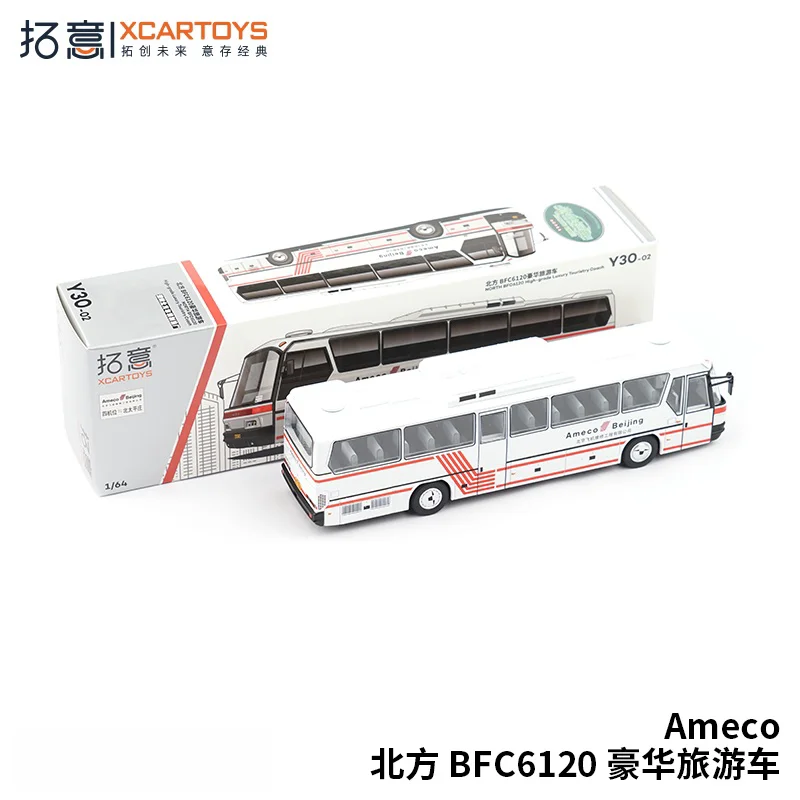 Xcartoys&POPRACE 1/64 Northern BFC6120 luxury tour bus Ameco bus simulation alloy car model