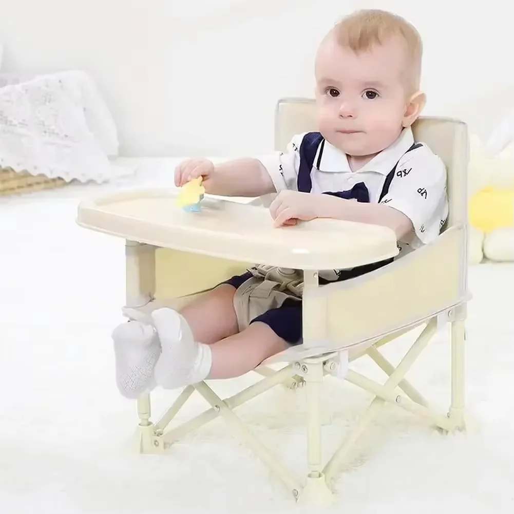 Baby Chair,Kids Chair, Foldable, Storage Bag Included, Portable, Lightweight, Safety Belt, Load Capacity 44.1 Lbs (20 Kg) Dining