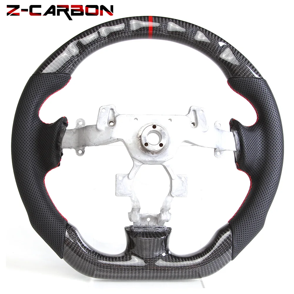 Steering Wheel Carbon Fiber For Nissan GTR R35 2007-2016 Models Perforated Leather Racing Sport WHeel Car Accessories