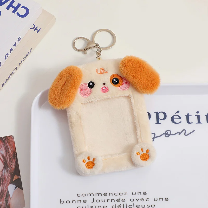 ID Credit Case Plush Card Cover Keychain Protector Case Photo Card Holder Star Chasing Pendant 3 Inch Cartoon Case Photo Holder