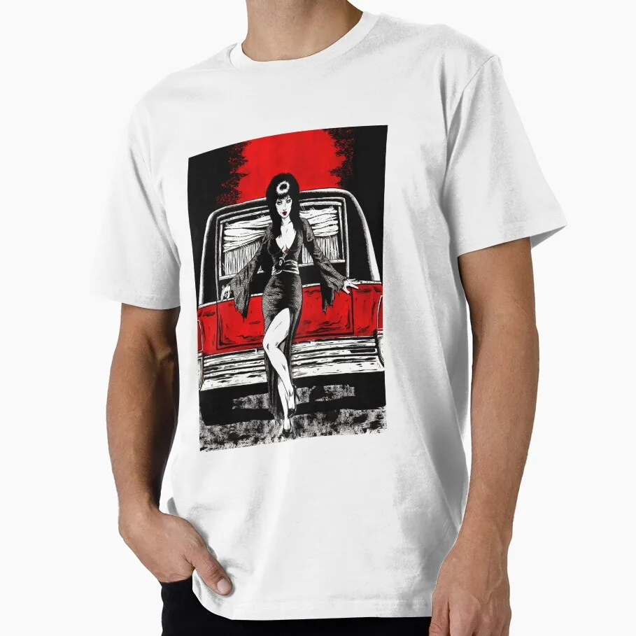 

host extreme 80s Horror Movie Elvira mistress of the dark Scary Halloween gift T shirt for man All size Tops 100% cotton clothes