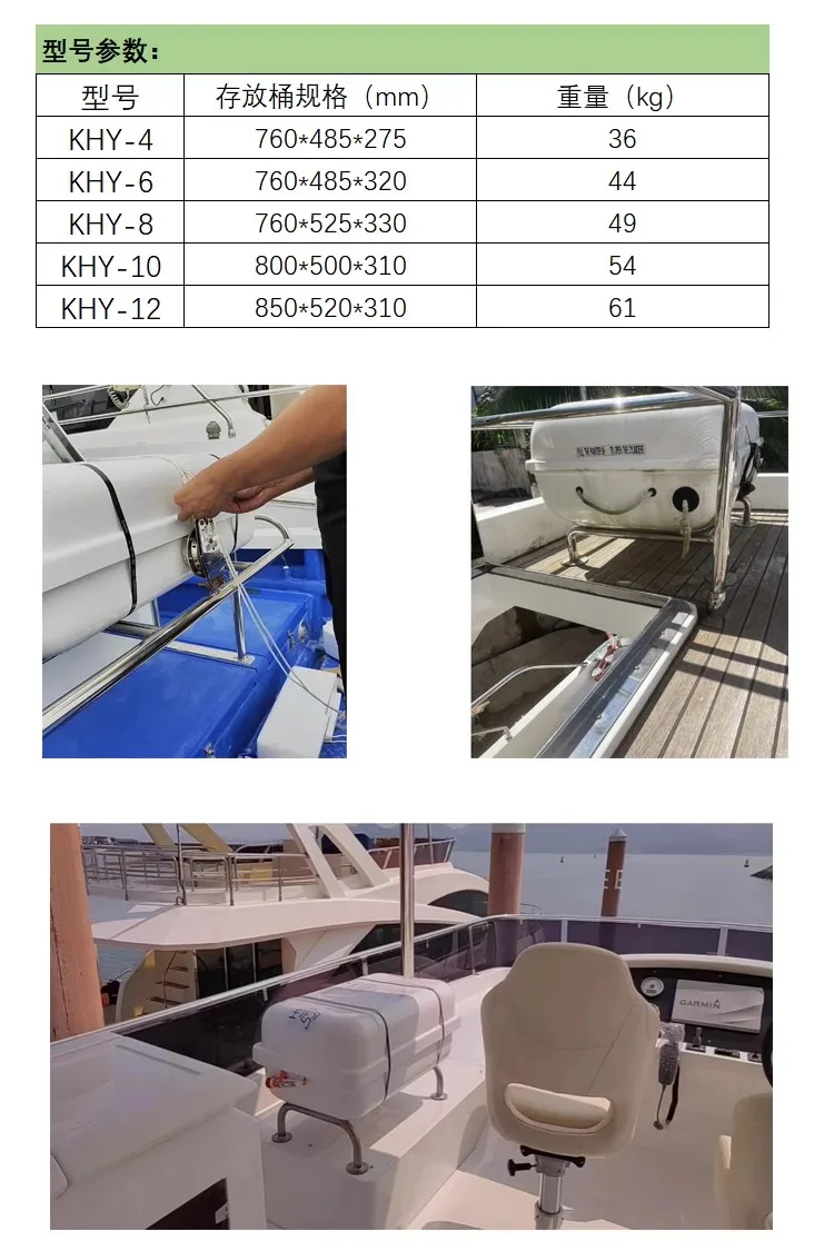 Marine life raft Inflatable yacht raft Automatic inflatable lifeboat