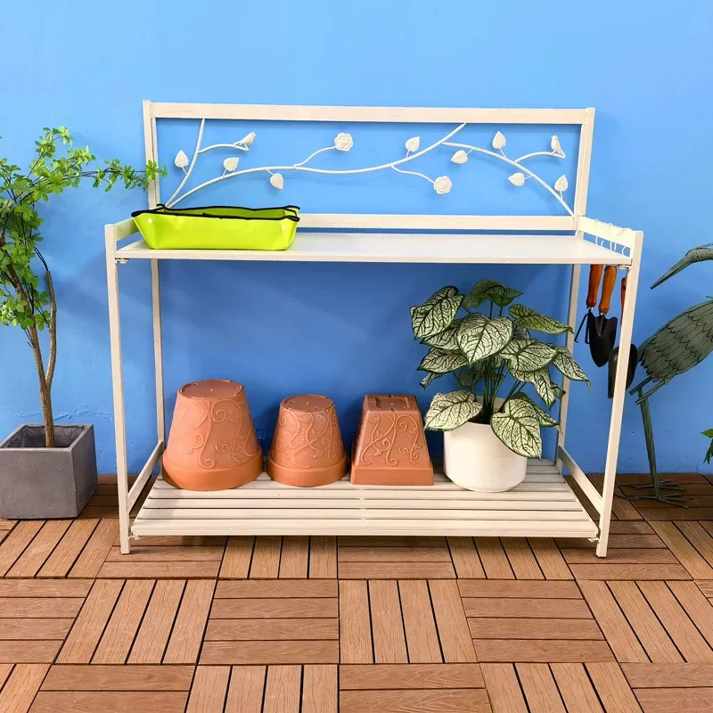 Floor-to-ceiling flower rack, storage rack, starting from one piece, balcony flower pot rack, wrought iron old flower