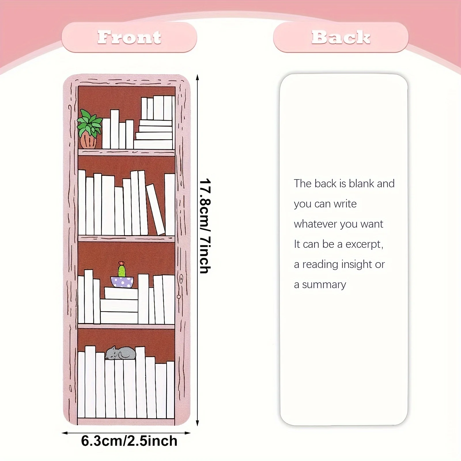 20/50 Pcs Book Tracker Bookmark Bookshelf Design Bookmark Reading Page Markers for Christmas Party Reader Writer Student Book Lo