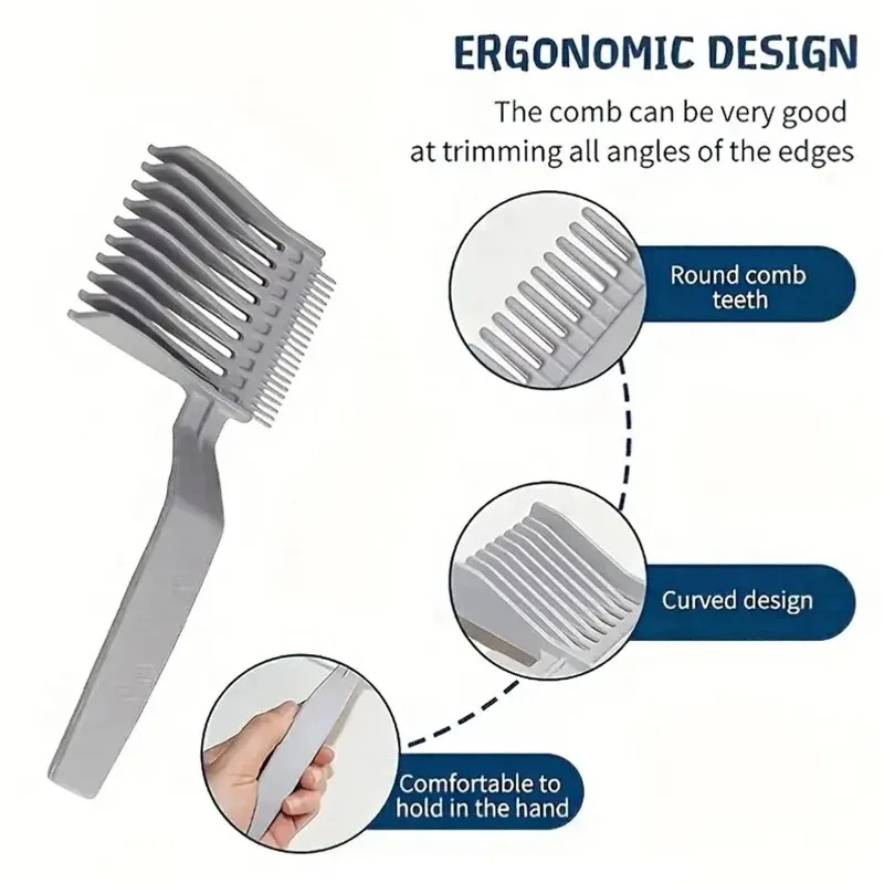 Professioneller Haarschneidekamm für Herren, gebogener Positionierungskamm, Flachkamm, Haarschneidemaschine, Salon- und Haushaltsstyling-Werkzeug – Detail 7
