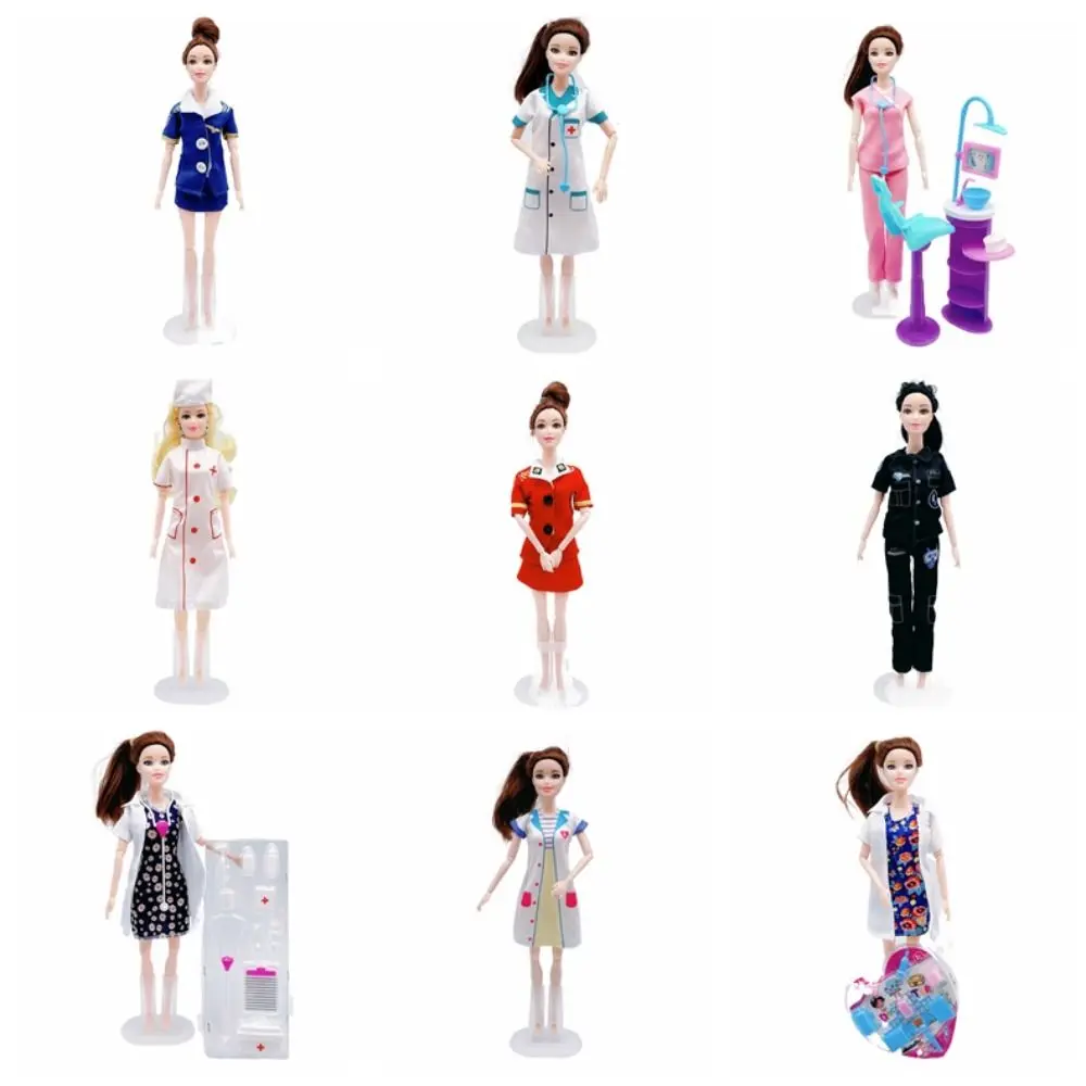 1 conjunto cena médico/enfermeira boneca roupas traje cosplay boneca vestido barbeiro bela boneca bjd roupas para 11 Polegada boneca
