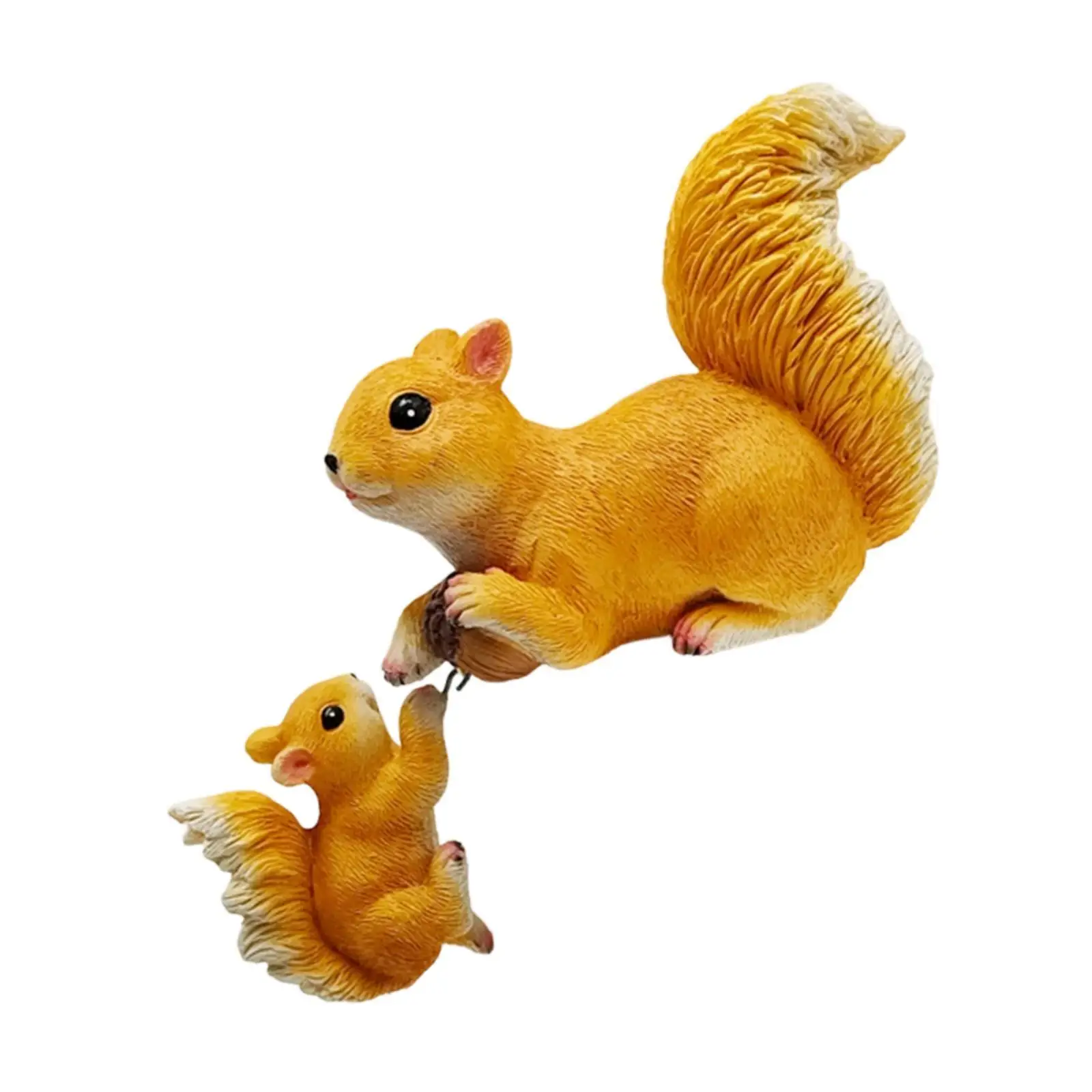Garden Squirrel Ornament Resin Animal Sculpture Large Figurine Art for Micro Landscape Bonsai Indoor