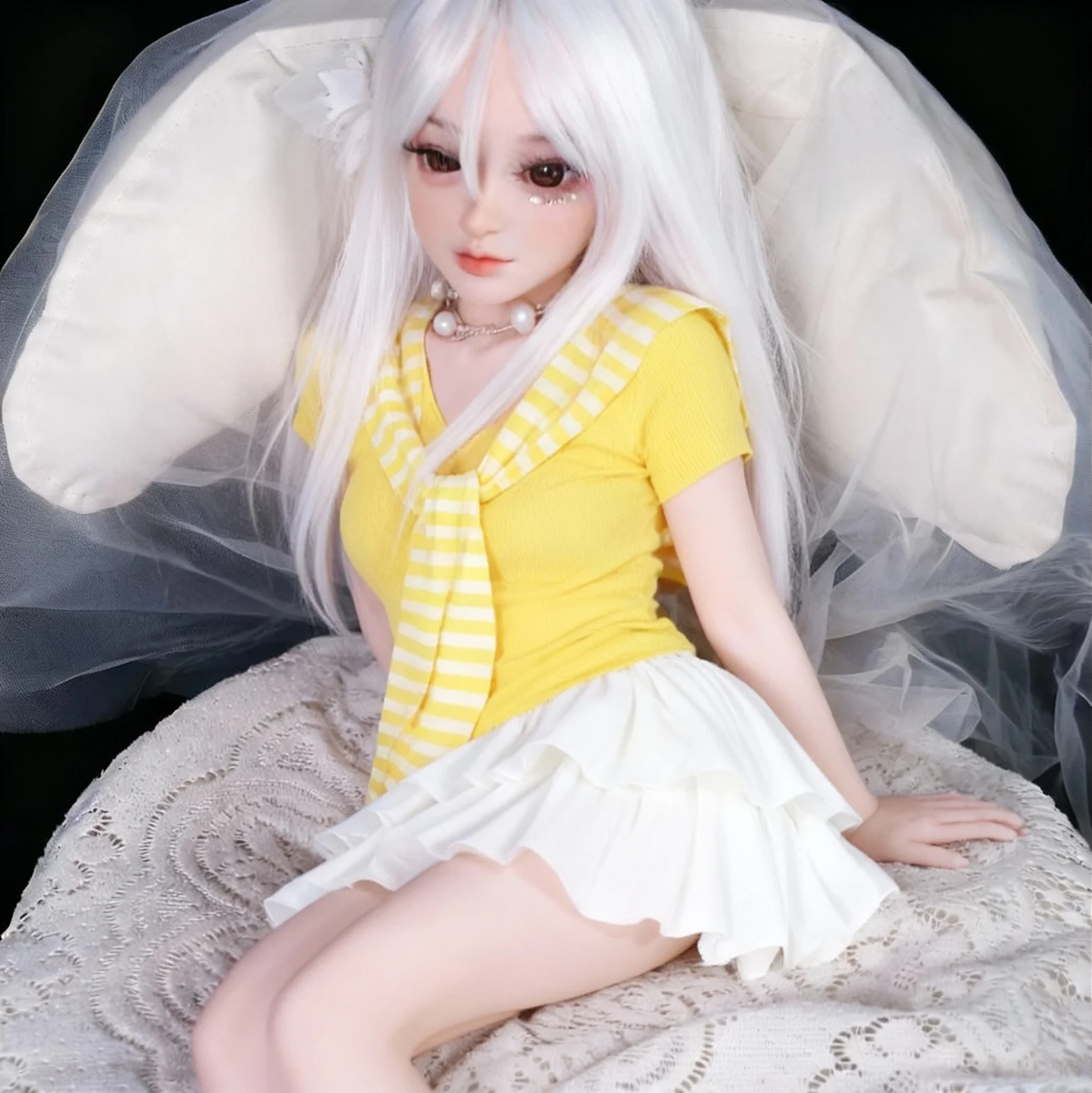 Muñeca de anime navideña, figura de acción de silicona suave de 100CM, esqueleto de metal móvil, regalo coleccionable japonés BJD