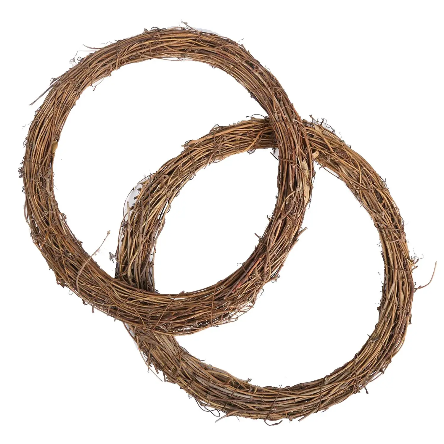 2 pçs 14 Polegada grinaldas de videira grinalda de rattan guirlanda para diy artesanato de natal ou decorações de casamento