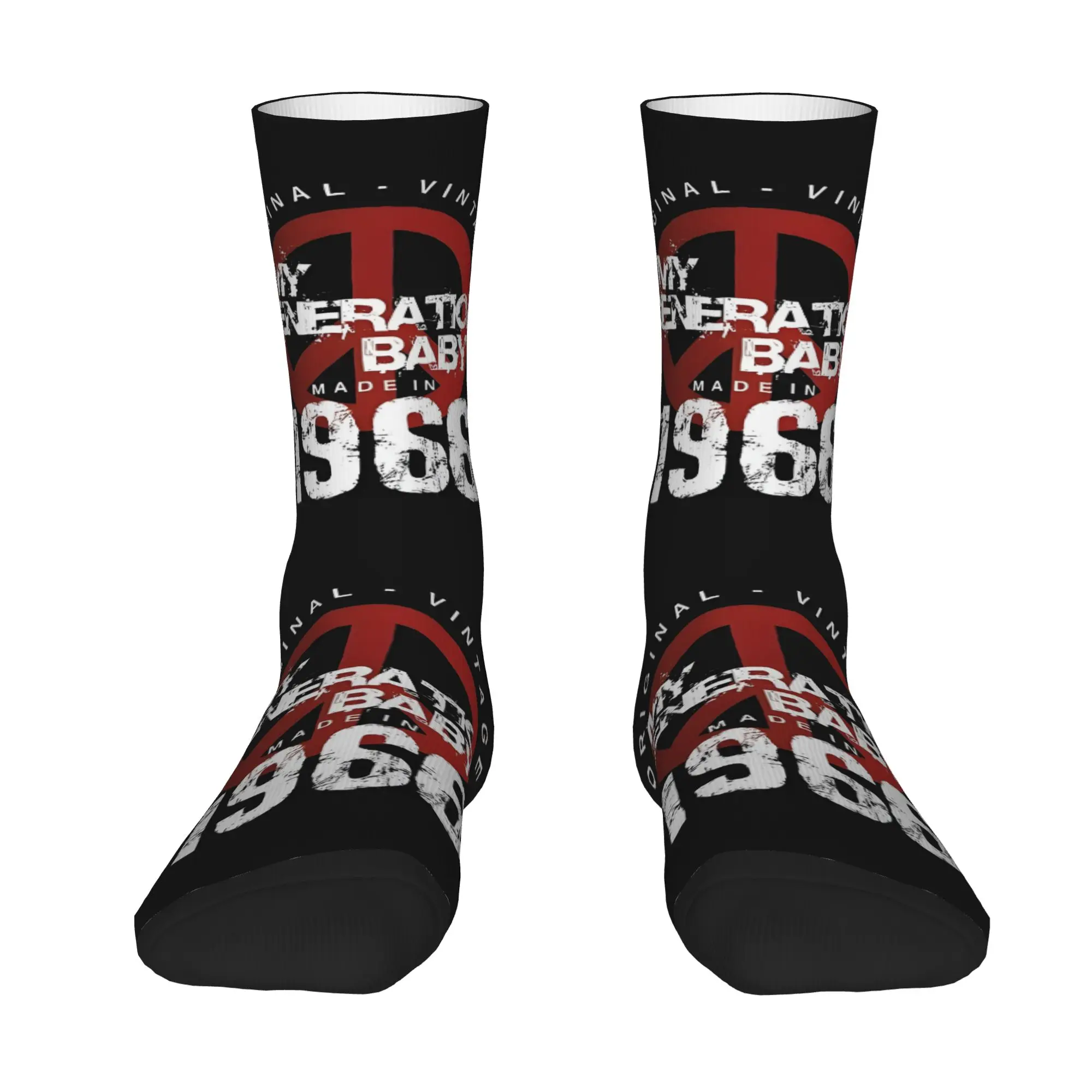 Funny Sock 60 Years 1966 Birthday My Year T My Generation Baby! 1 Rock Quality Pattern Printed Men Crew Socks Casual Men's Socks