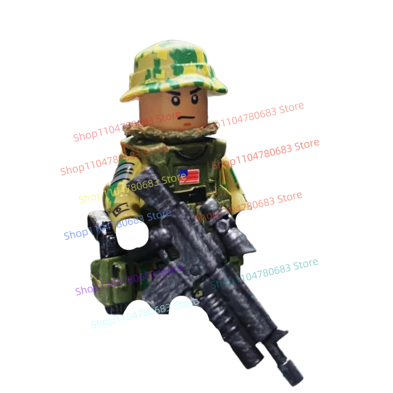 

MOC Новые военные строительные блоки, куклы, мини-куклы, игрушки штурмовой команды, подарки и коллекционные украшения