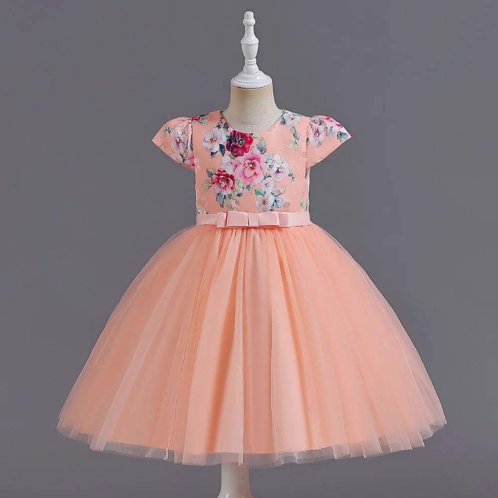 

New Girl Flower Princess Dress Children Summer Wedding Birthday Party Dresses For 5 8 10 Years Girls Kids Gown Costume Clothing