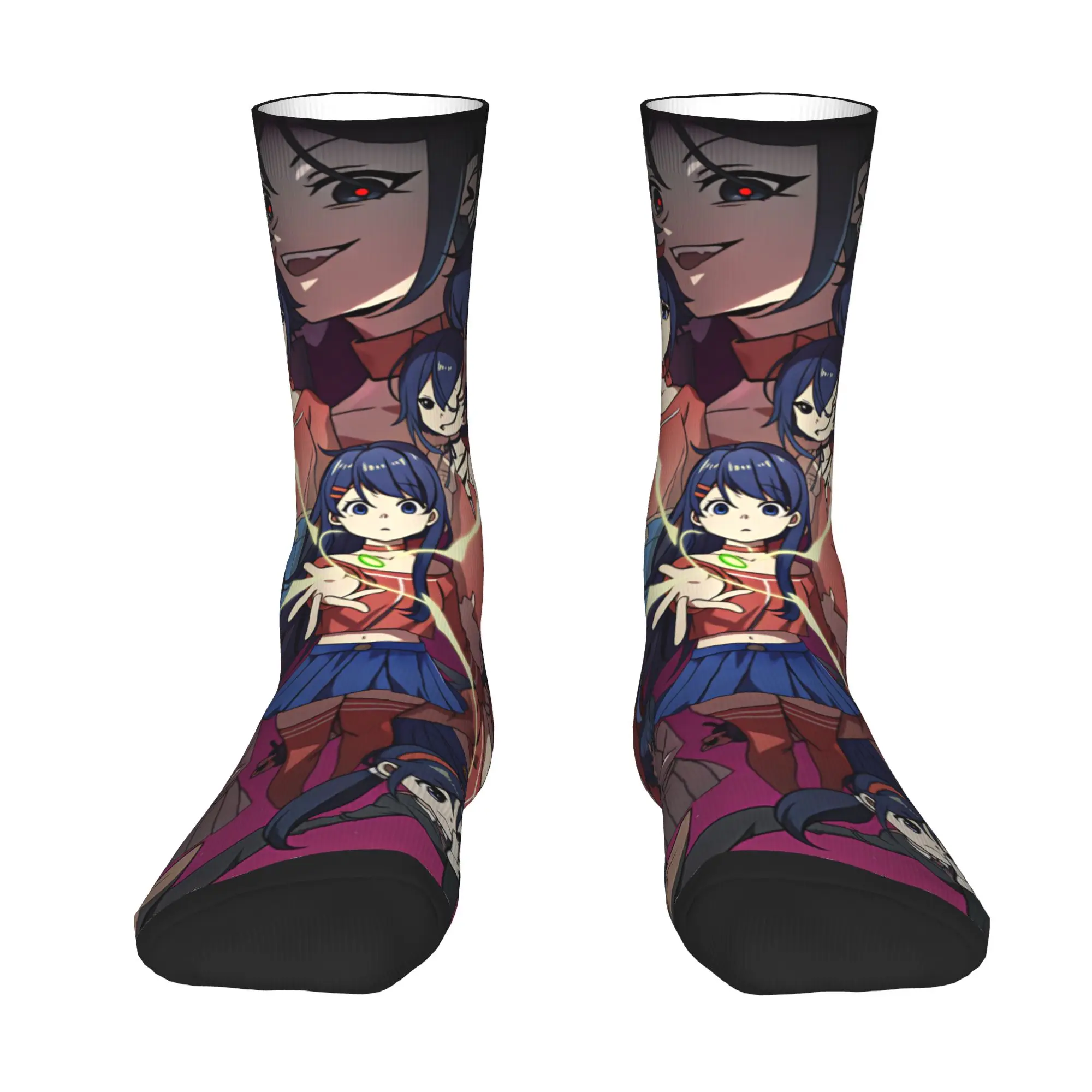 Cute Men's Anime M-MiSide Dress Socks Unisex Comfortable Warm 3D Printing Game Crew Socks