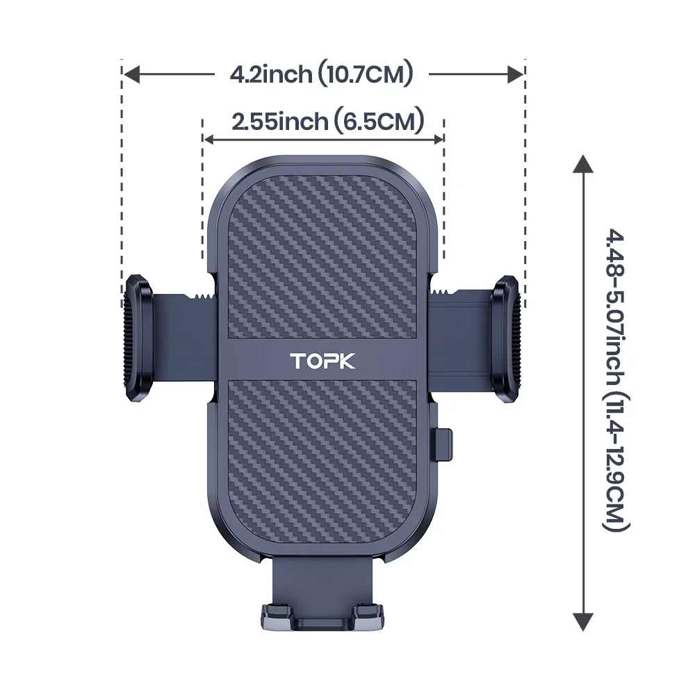 TOPK Super Stable Car Phone Holder, Magnetic Phone Holder Car Dashboard and Air Vent Mount, Compatible with All Smartphones