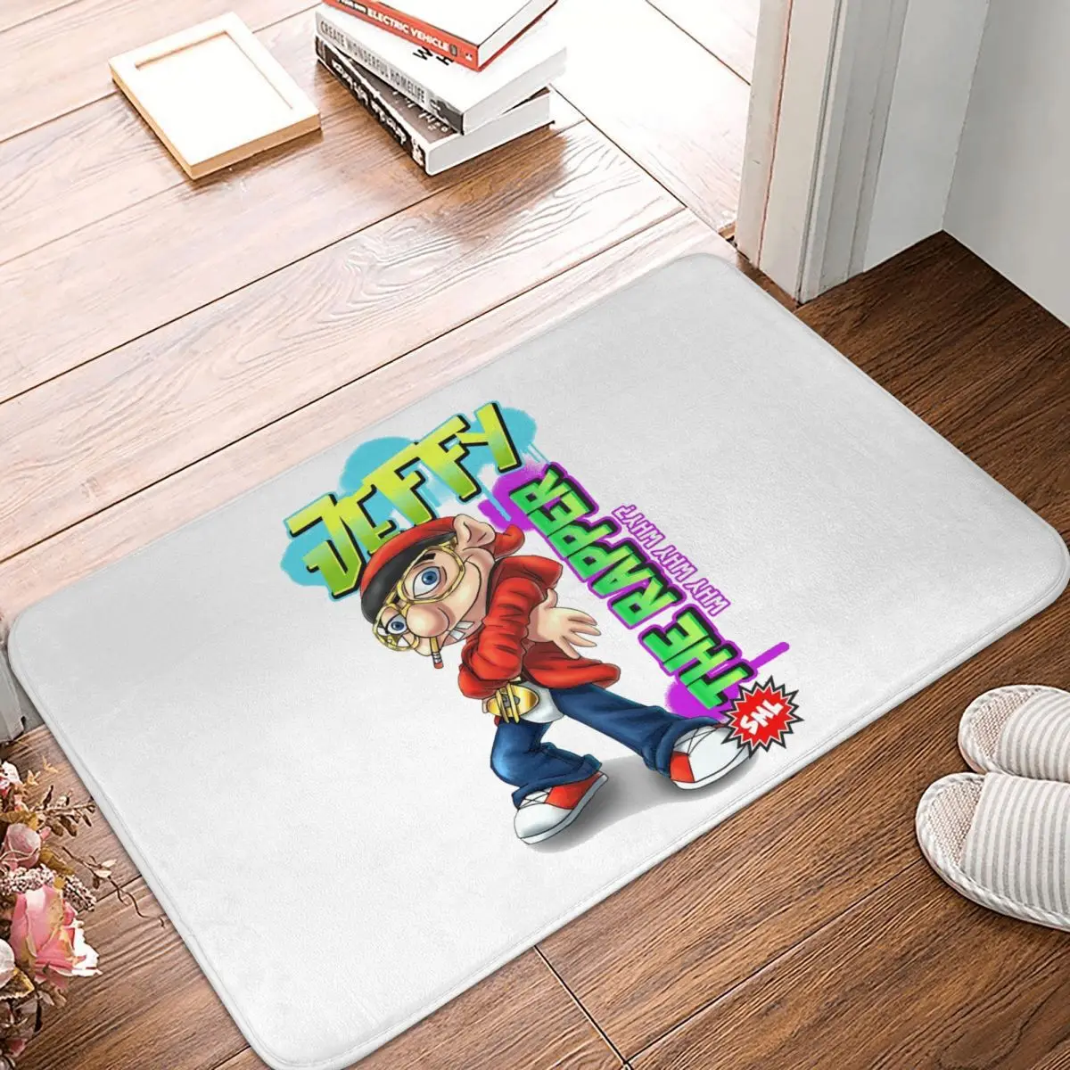 Jeffy The Rapper SML Character Doormat Kitchen Entrance Home Floor Mat Anti-slip Carpet Rug for Bedroom Footpad Mats