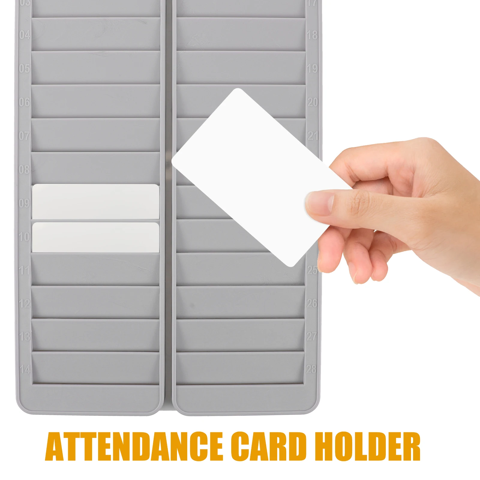 

28 Slots Rack Attendance Storage Wall Mount Organizer Holder Cards Holder Office School Supply
