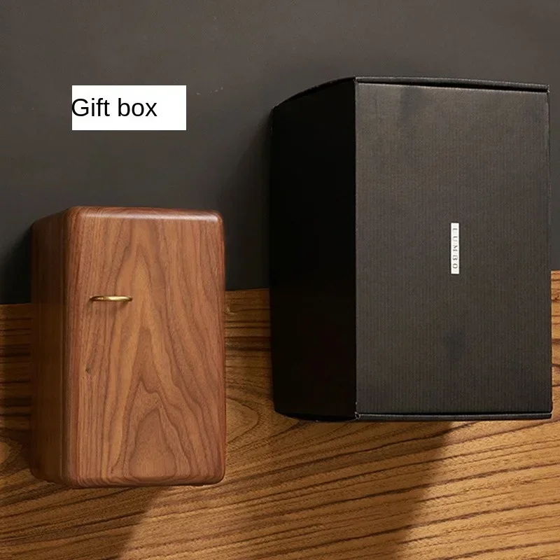 Luxurious Walnut Wood Jewelry Box Multi-Layer High Capacity Storage Organization Dustproof Refrigerator Style， Jewelry Storage