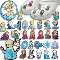1-41pcs Cartoon Shoe Charms Frozen Shoe Accessories Decoration for Anna Elsa Olaf Clog Sandal Shoes Buckle Kids Party Xmas Gifts