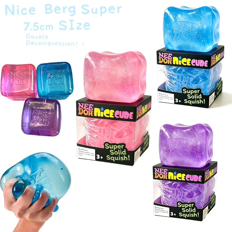 Needoh Maltose Nice Big Ice Sensory Toy Safe Non-toxic Transparent Knead Stretch Relief Pressure Heal Relax Adults Portable Gift