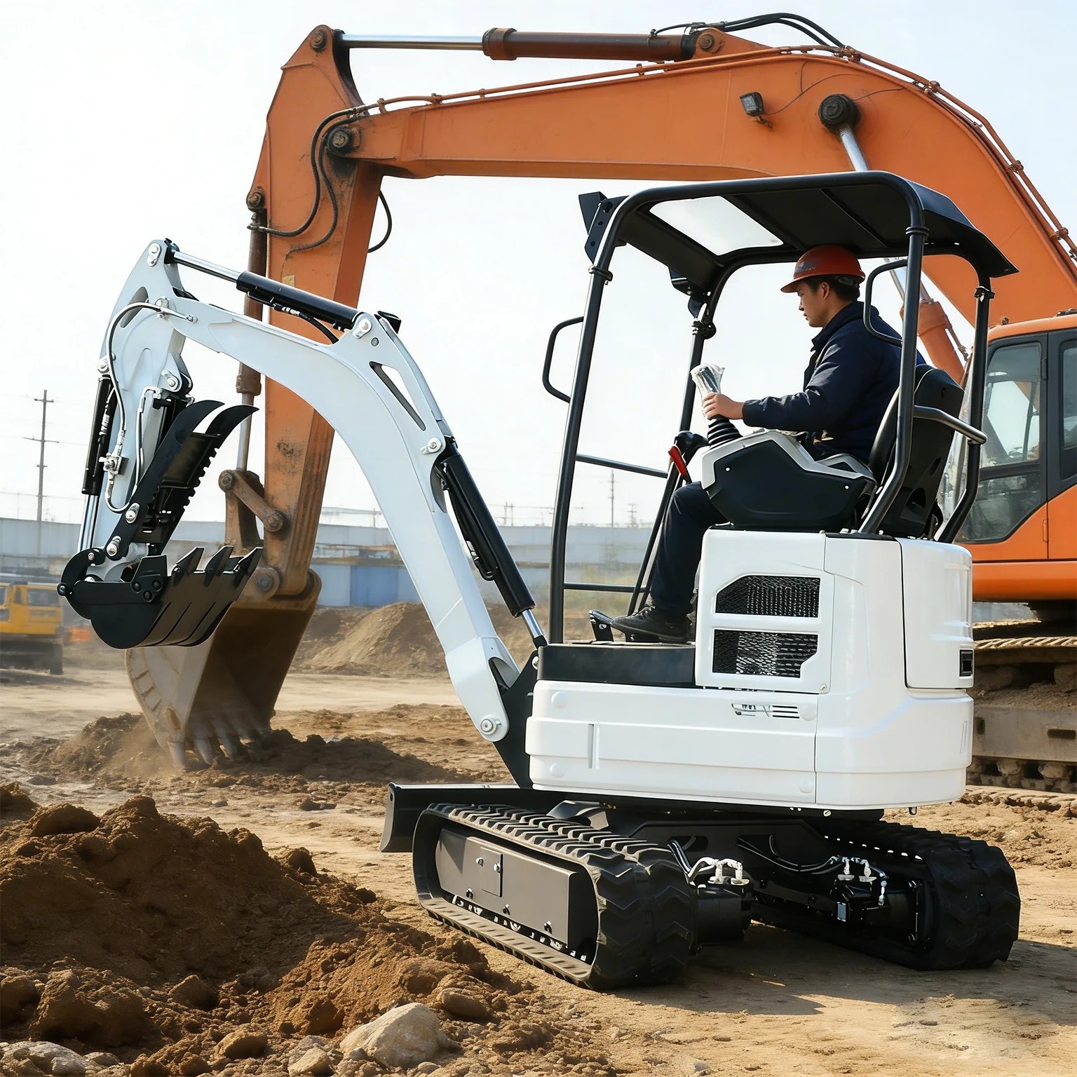 

Mini excavator 1.8-ton excavator with EPA CE certificate, strong pass ability, cost-effective choice