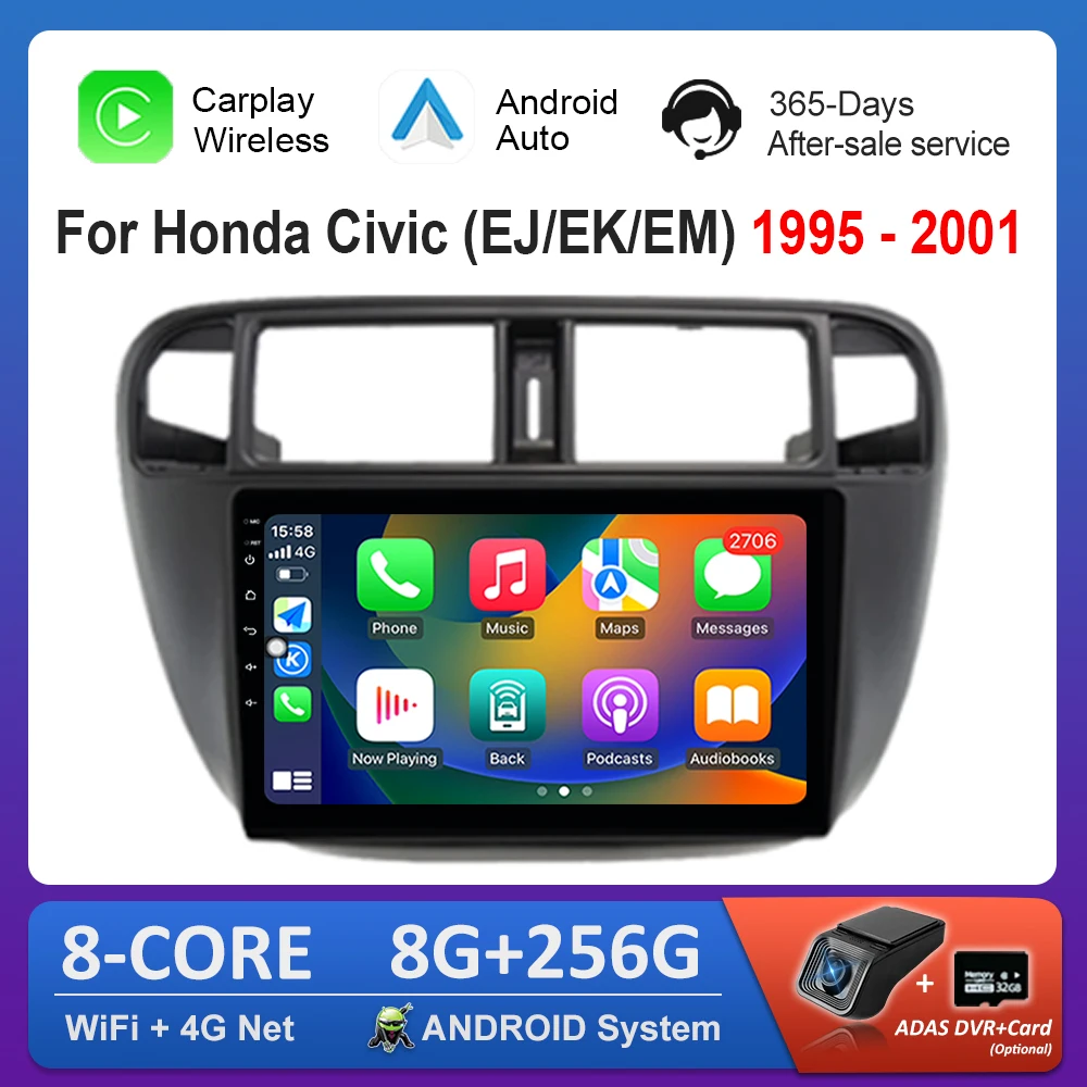 

Left Hand Drive 9'' for Honda Civic (EJ/EK/EM) 1995 - 2001 GPS Android DSP Stereo WiFi Car Radio Multimedia player 2.5D Screen