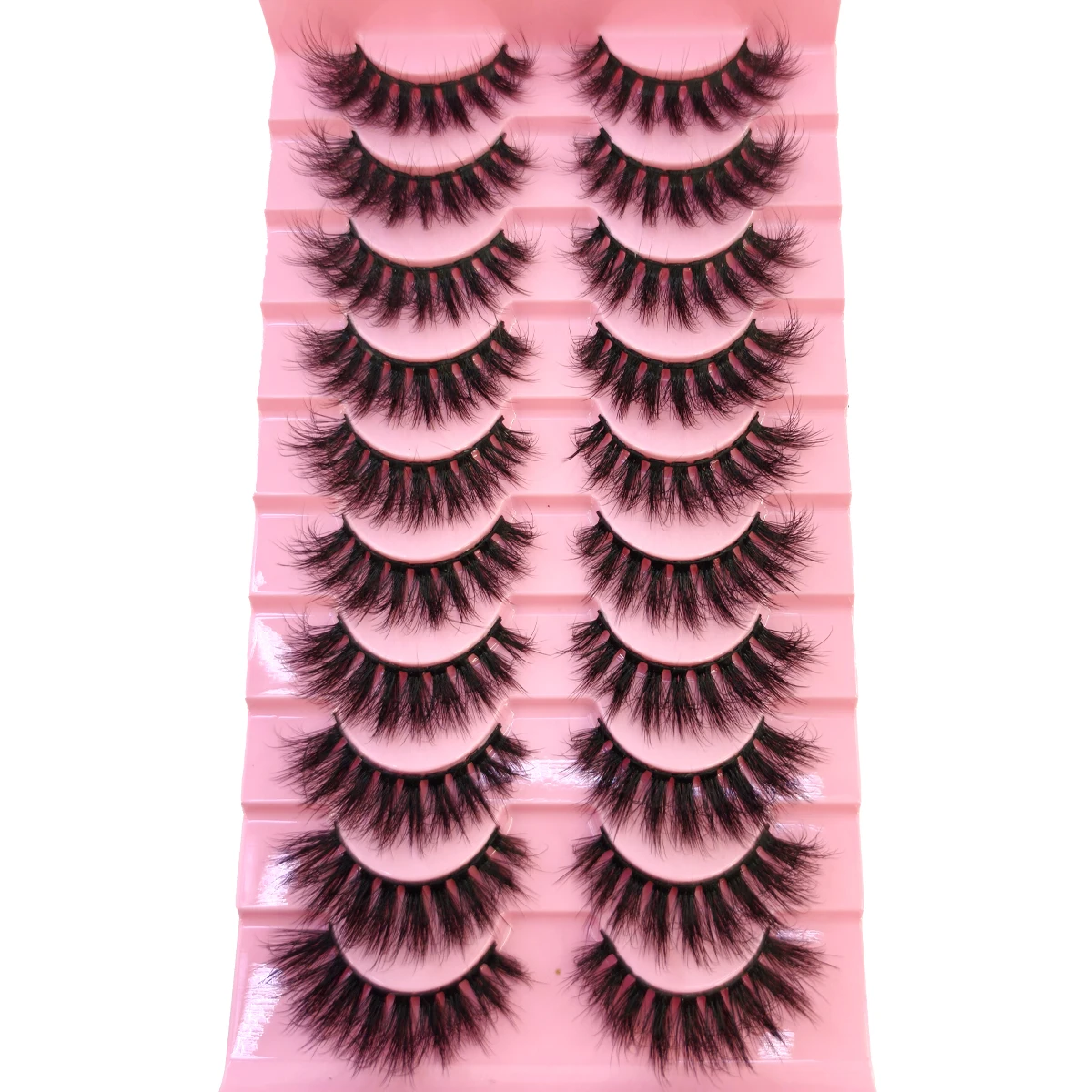 10 Paar Mix-Wimpern aus Nerz, flauschig, dramatisch, falsche Wimpern, natürlich, lang, künstlicher Nerz, dünne, künstliche Wimpern, sieht aus wie Verlängerung XH01 – Detail 27