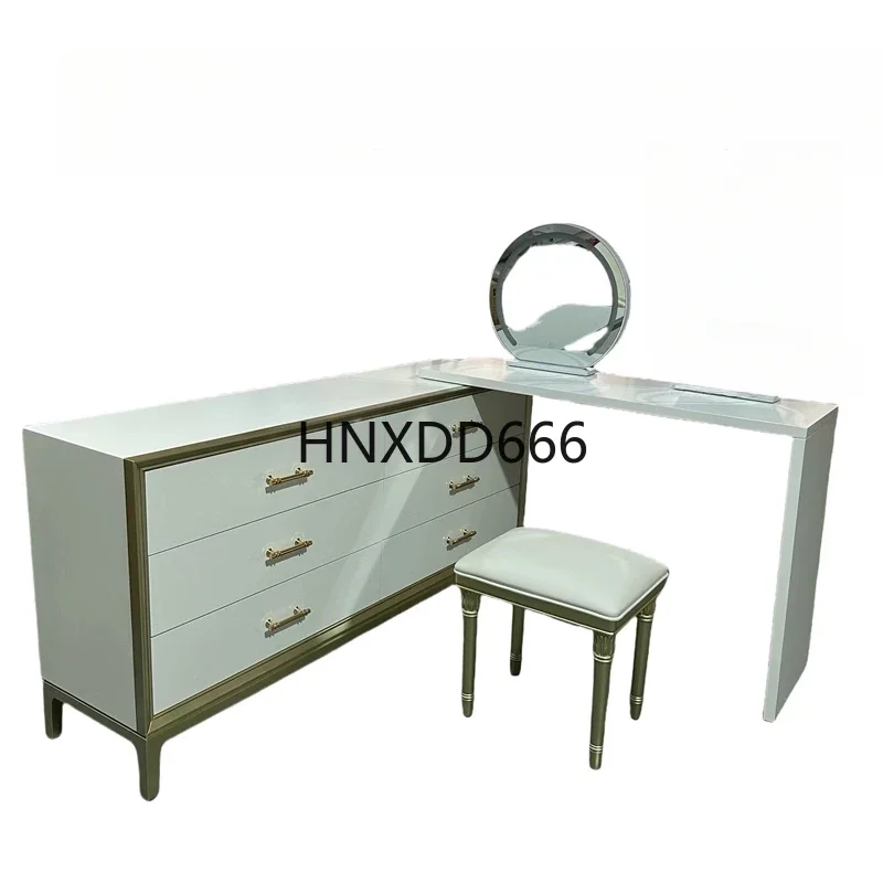 Mirror Wood Vanity Table Drawers Modern Simple Storage Chair Cabinet Dressers Makeup Girl White Coiffeuse De Chambre Furniture