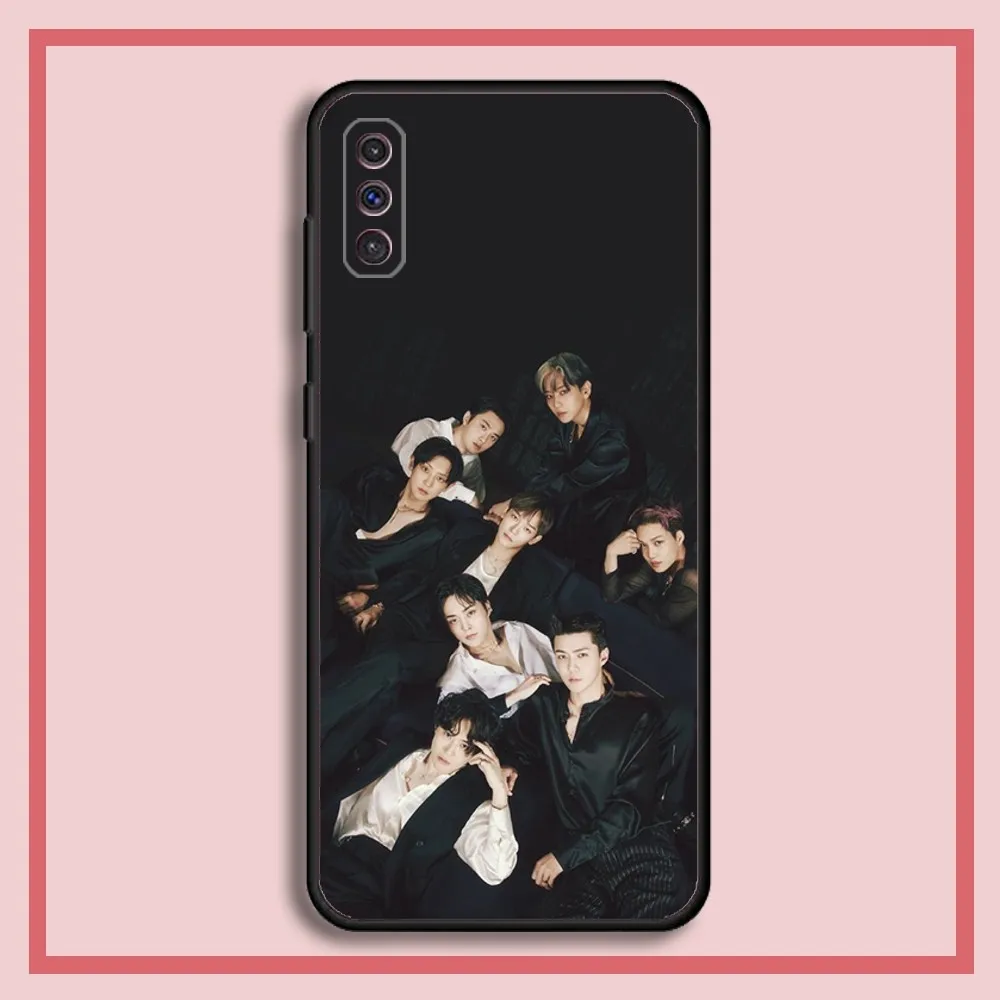 Kpop E-EXO Exist Phone Case For Samsung S23,23,22,30,21,10,9,Note20 Ultra,Lite,Ultra,5G,Plus,FE,Black Soft Case