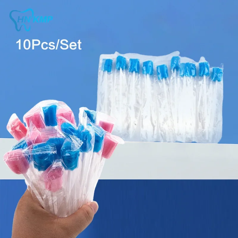 

10Pcs Disposable Oral Care Sponge Swab Tooth Cleaning Mouth Swabs With Stick Sponge Head Cleaning Cleaner Swab