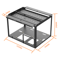 Stackable Open Air Mining Rig Case Computer Chassis Motherboard Bracket Test Bench for Crypto Rig AI GPU Build Hard Drive Rack