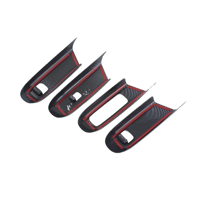 Door Armrest Window Glass Lift Button Panel Cover Carbon Fiber Pattern Trim For Mercedes Benz E Class W214 2024 Car Accessories