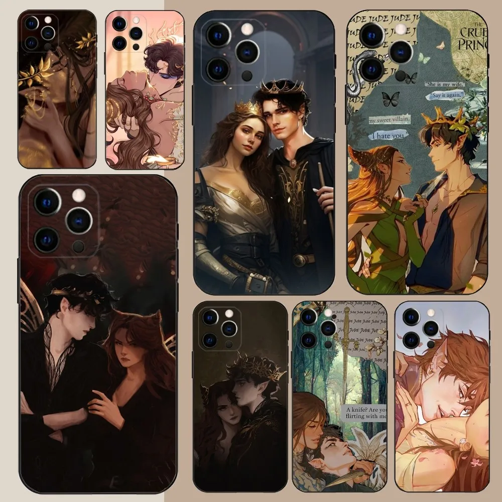 Custodia per telefono T-The Cruel Prince Jude Cardan-S per Apple iPhone 15,14,13,12,11,Pro,X,XS,Max,XR,Plus,Mini Cover morbida nera