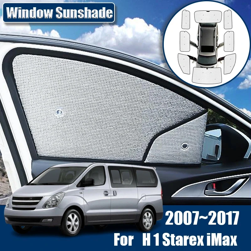 For Hyundai H 1 Starex iMax Cargo iLoad 2007~2017 TQ Accessories Car Sunshade Anti-UV Window Visor Sun Blinds Cover Camper Parts