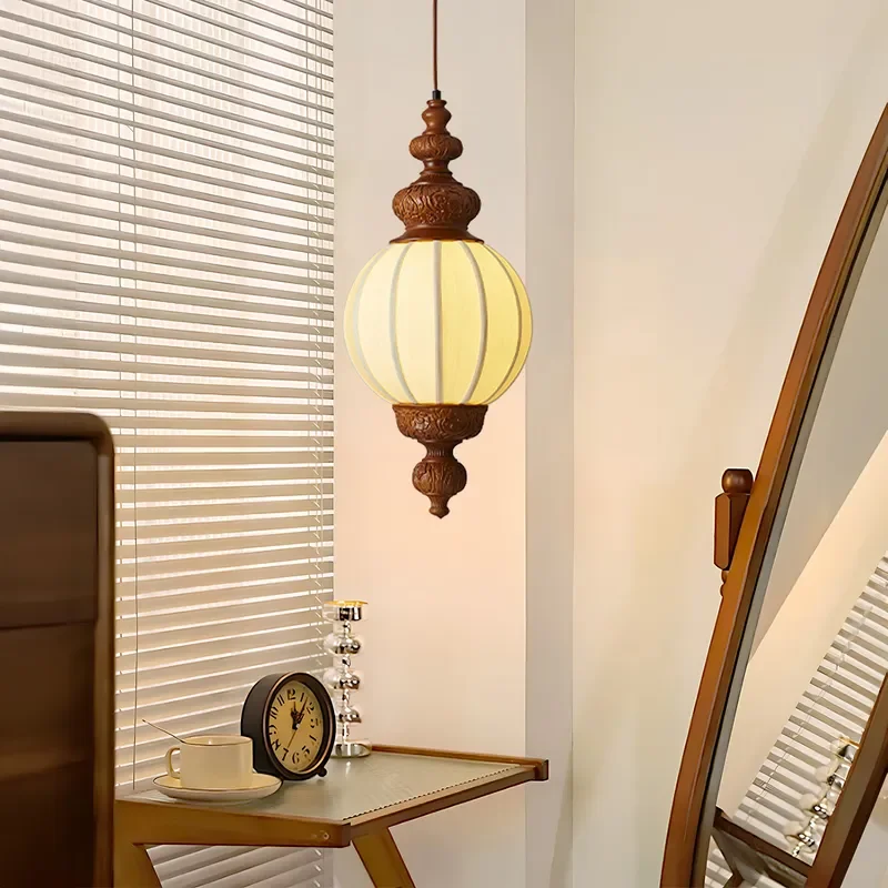 Modern Log Chandelier Simple Wood Pendant Light Luxury Dining Room Decor Creative Bedroom Study Hanging Lamp Atmosphere