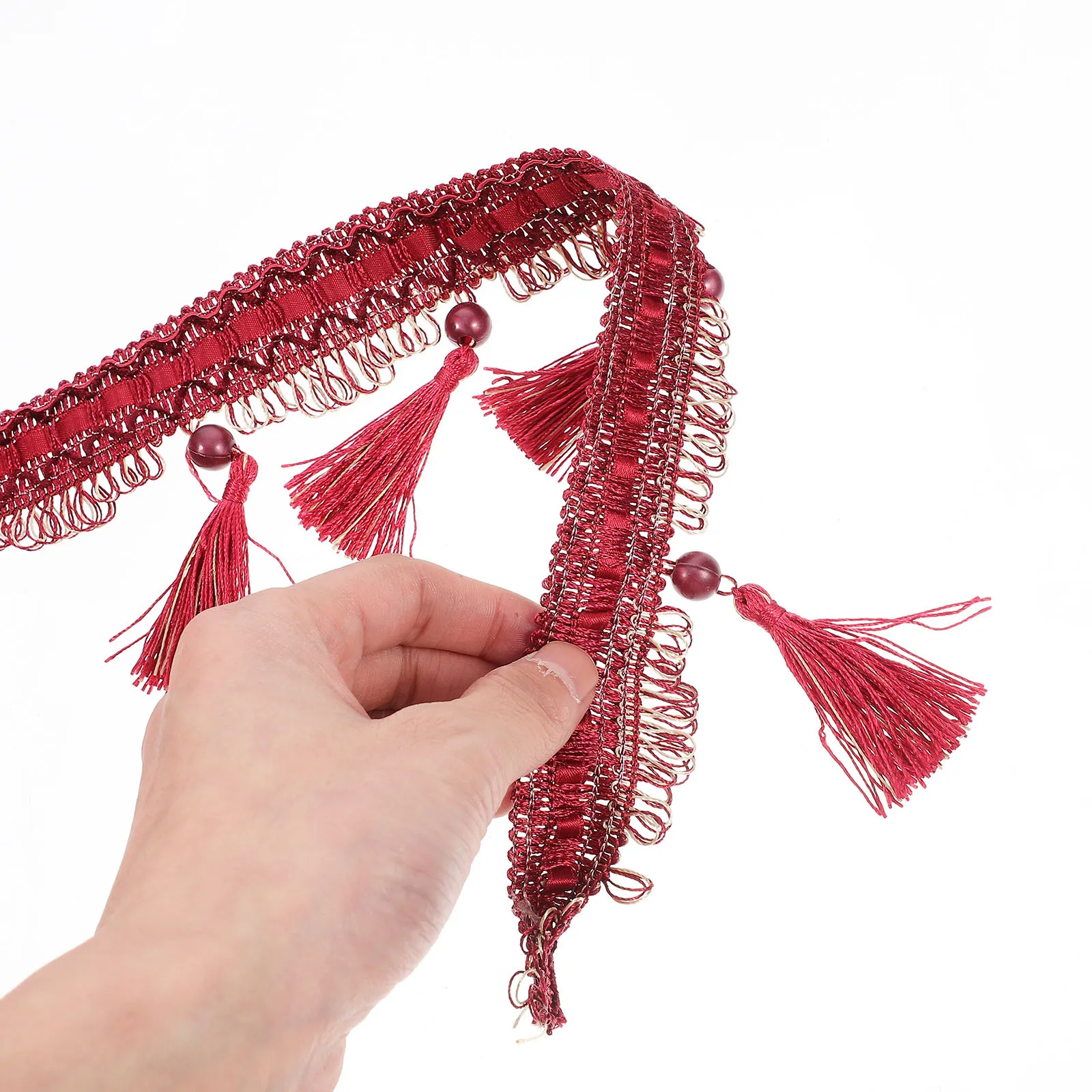 

Curtain Fringe Trim Polyester Fabric Tassel Edging For Diy Sewing Home Decor Sofa Cushion Handicraft Trimming