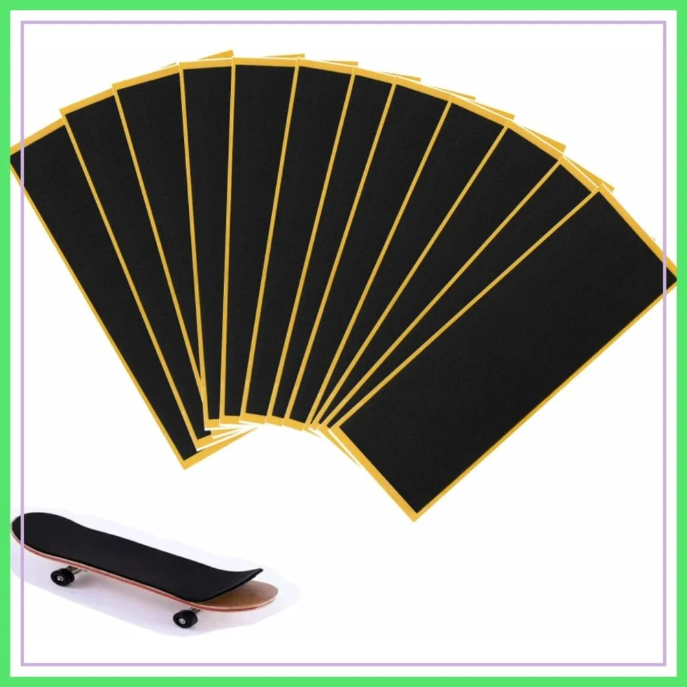 

24Pcs Foam Grip Tape for Fingerboards, 38x110mm Professional Black Wooden Mini Skateboards