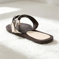 Comfort Summer Flip Flops Women Fashion Metal Buckle Design Soft Bottom Flat Sandals Casual Beach Slippers Sandalias De Mujer - Image 3