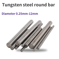 Barra di tungsteno rotonda di resistenza all'usura del diametro 99.95%-12mm dell'asta del tungsteno del metallo di elevata purezza 0.25 dell'asta del tungsteno per gli utensili elettrici