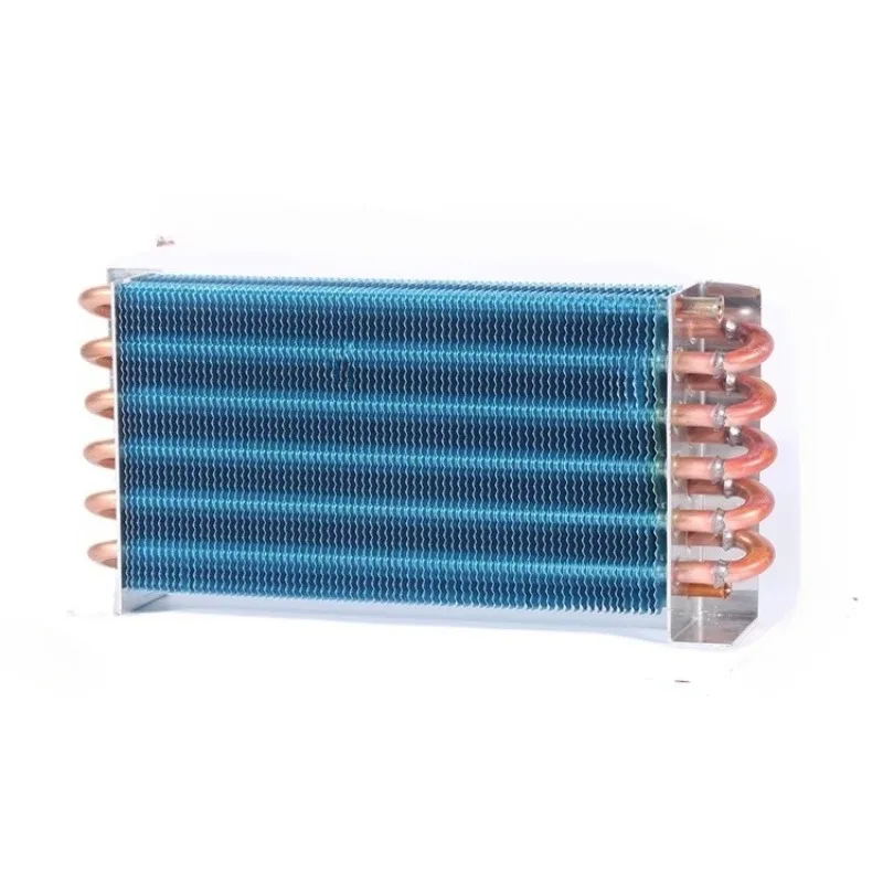 Copper Tube Heat Exchanger For Physical Cooling Condenser Coil Refrigerator Aluminum Fin Heat Exchanger Small Without Shell