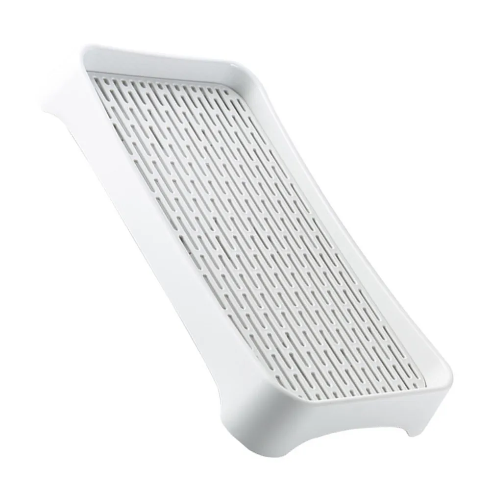1Pcs Double-Layer Draining Tray for Tableware Fruits Vegetables Kitchen Dish Drainer Self-Draining Plastic Drain Rack Home Use