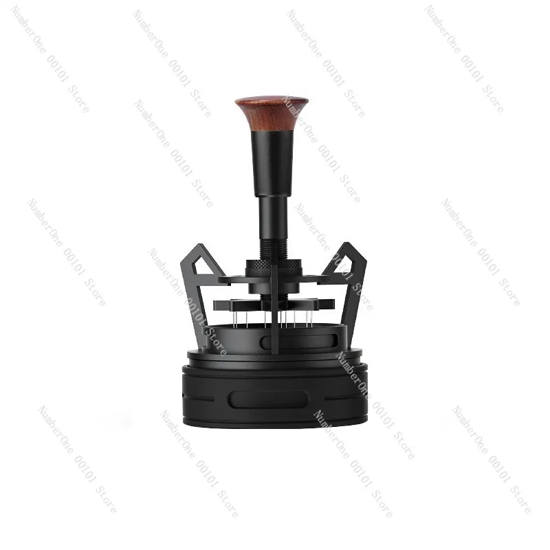 Rotary coffee powder spreading needle, hollow design, press-type stirring and powder spreading device, professional barista tool