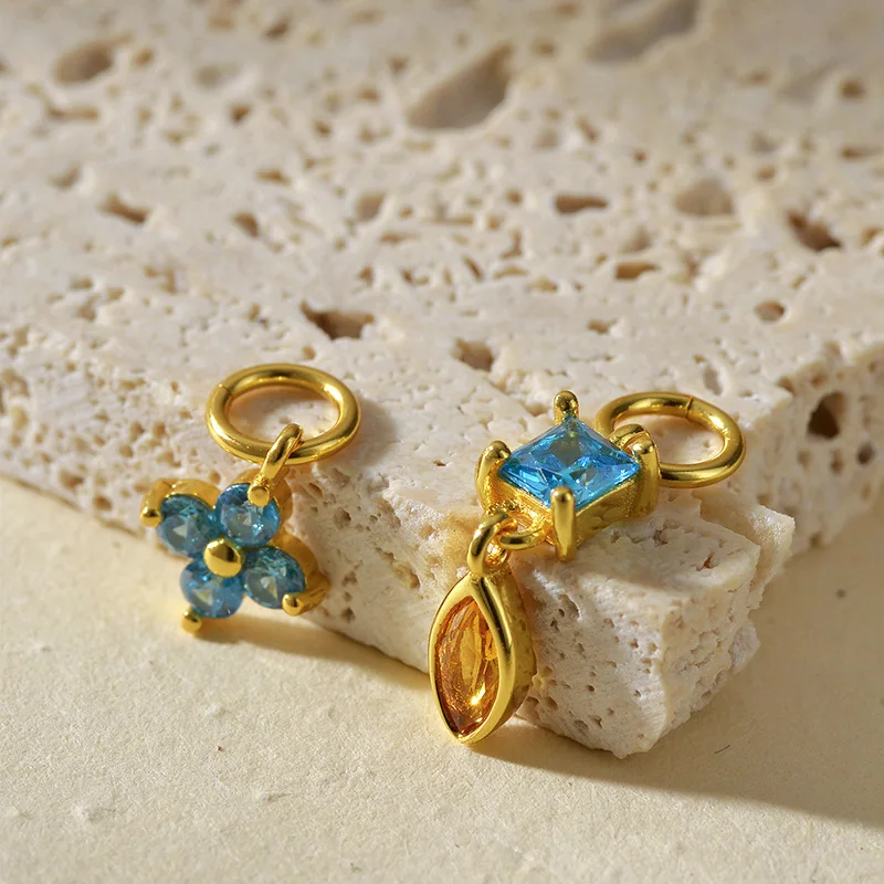 

Jenny&dave Jewelry Earrings Women's Earrings Ear Cuffs Ins Wind Earrings Female Star Moon Micro Inlaid Colorful Diamond Earrings